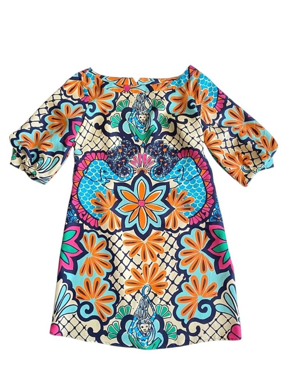 Lilly Pulitzer "Lillypalooza" Silk Print Dress / size US 0